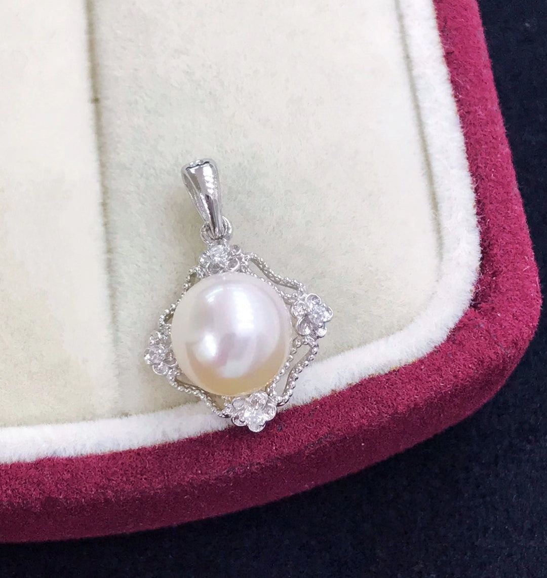 sterling silver S925 pearl pendant setting  SDP001-009 (no  pearl)