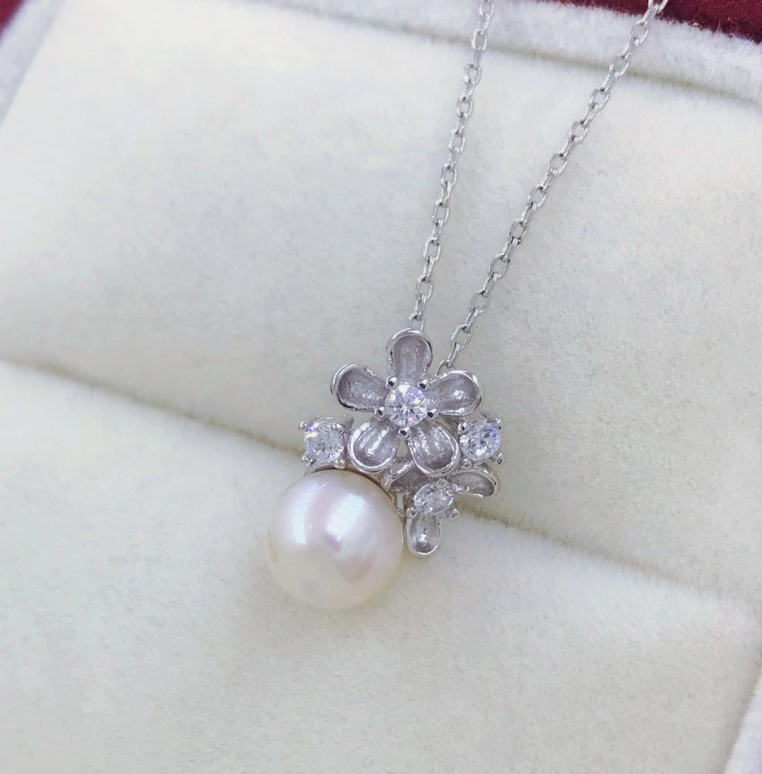 sterling silver S925 pearl pendant setting  SDP001-009 (no  pearl)