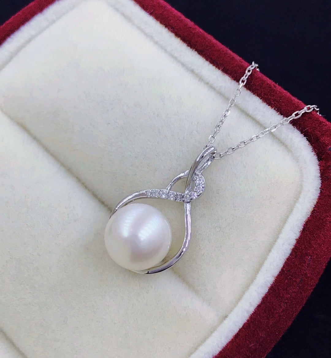 sterling silver S925 pearl pendant setting  SDP010-018 (no  pearl)