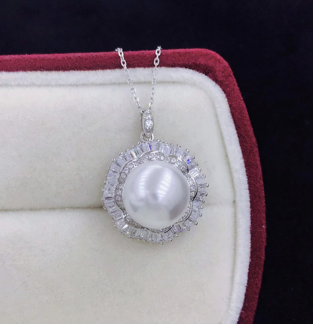 sterling silver S925 pearl pendant setting  SDP028-036