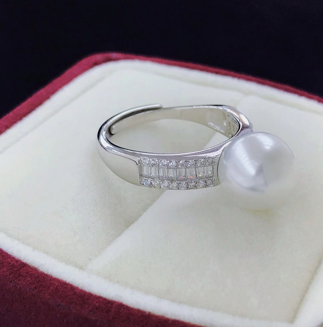 sterling silver S925 pearl ring setting  SDR001-009