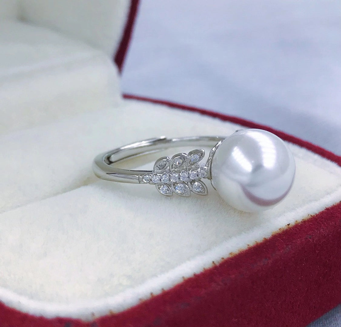 sterling silver S925 pearl ring setting  SDR001-009