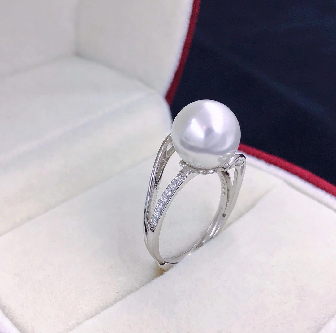 sterling silver S925 pearl ring setting  SDR001-009