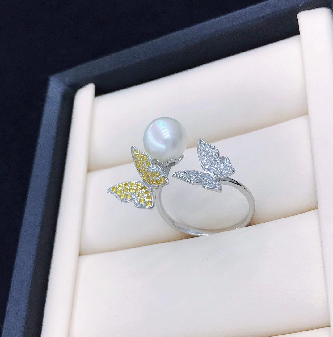 sterling silver S925 pearl ring setting  SDR010-018