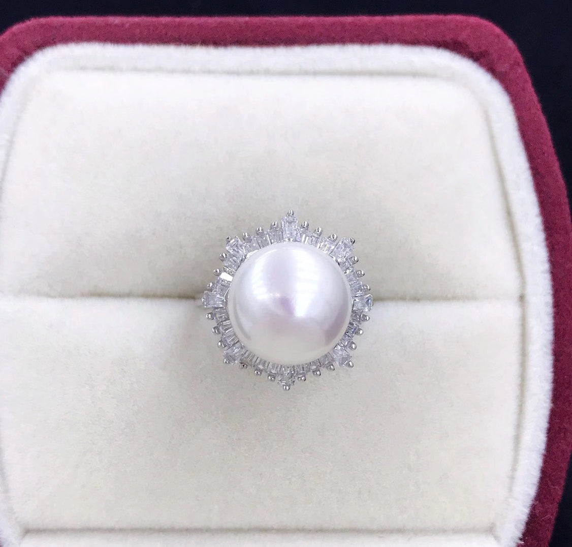 sterling silver S925 pearl ring setting  SDR010-018