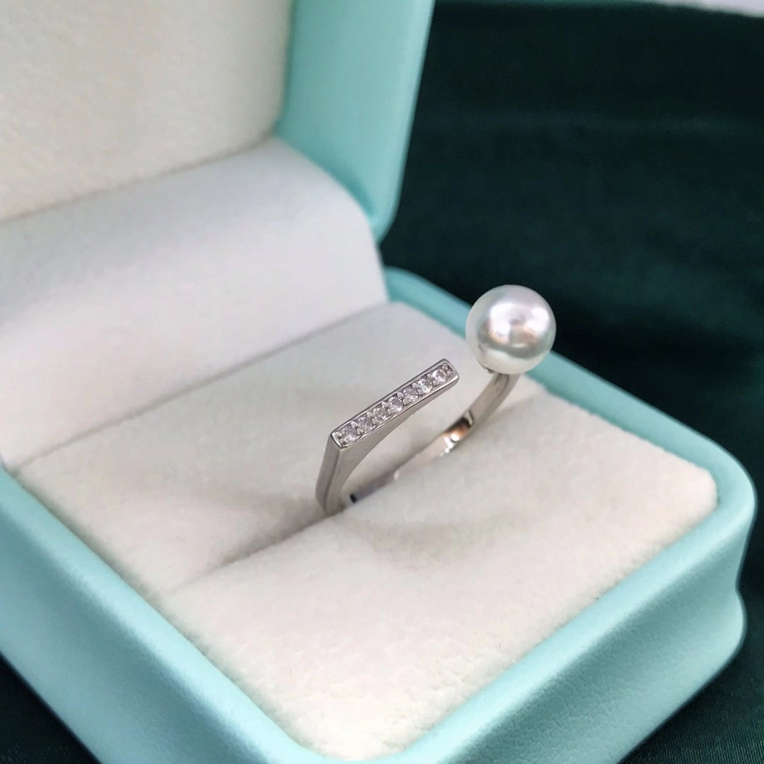 sterling silver S925 pearl ring setting  SDR028-036