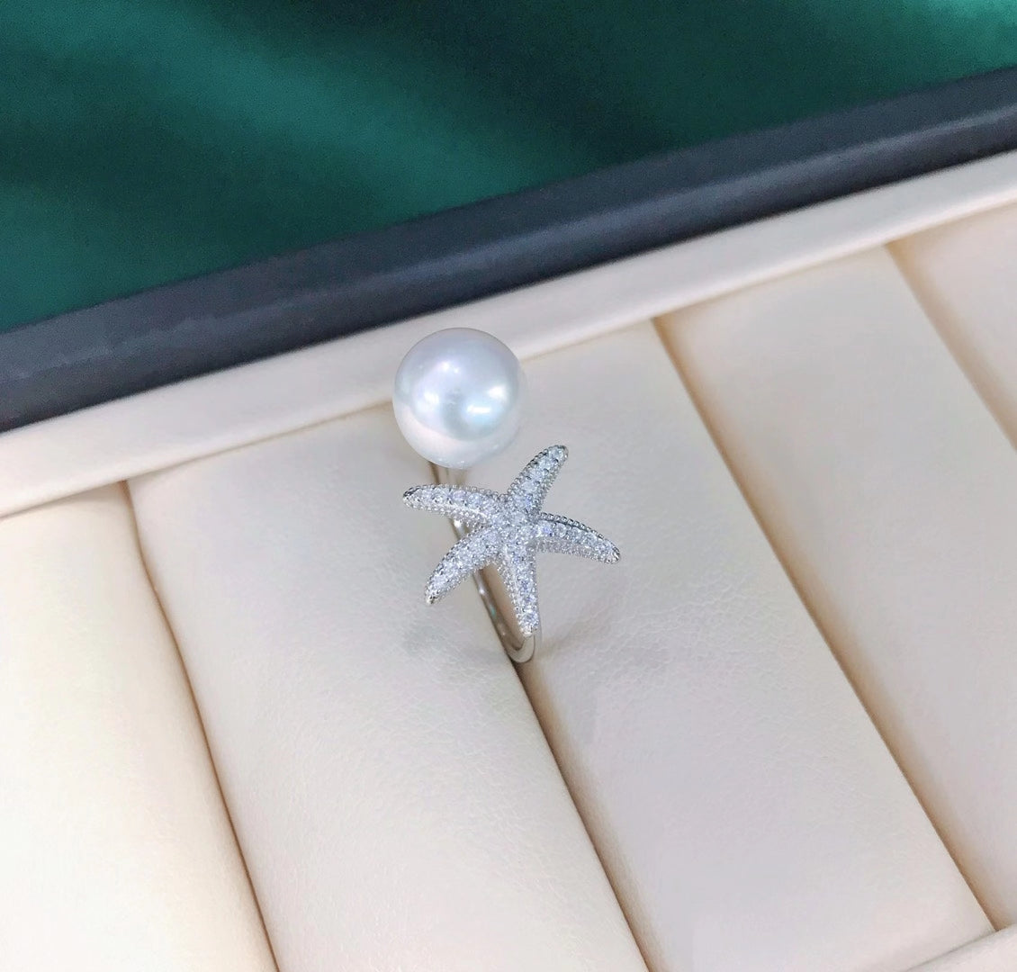 sterling silver S925 pearl ring setting  SDR028-036