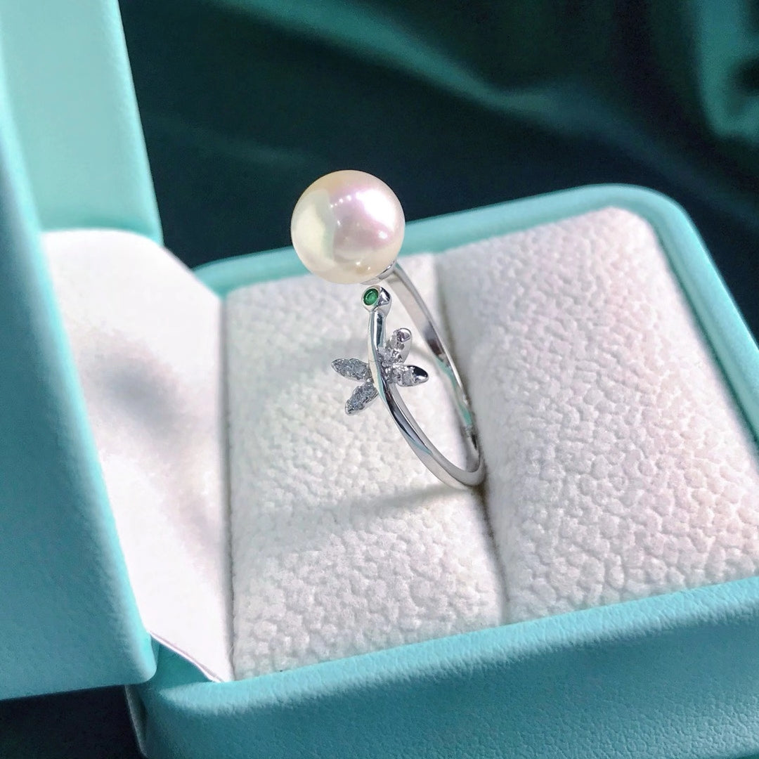 sterling silver S925 pearl ring setting  SDR028-036