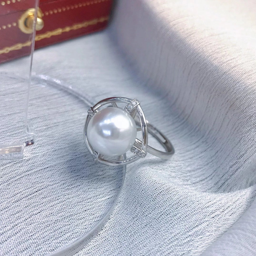 sterling silver S925 pearl ring setting  SDR037-045