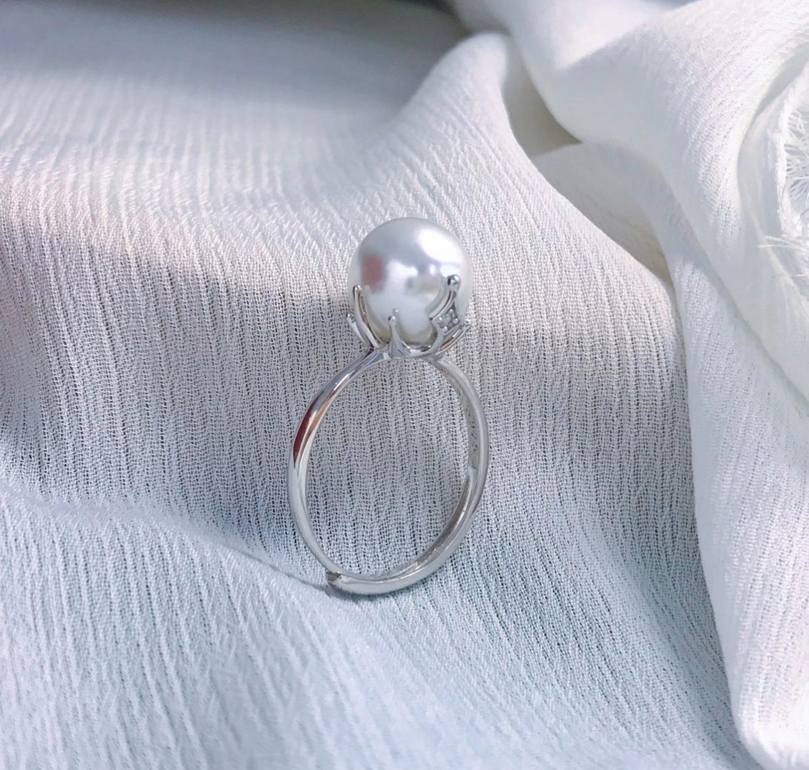 sterling silver S925 pearl ring setting  SDR046-054