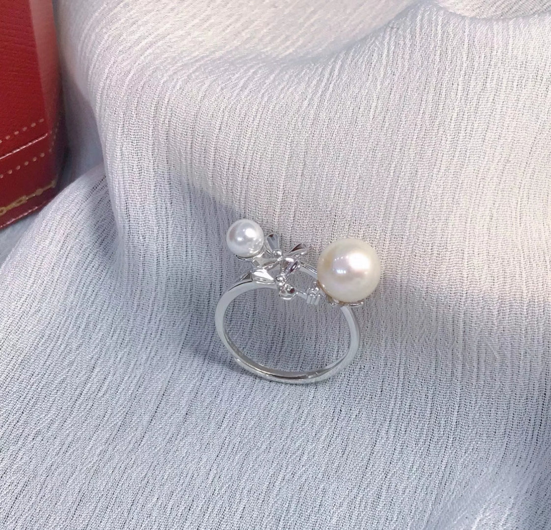 sterling silver S925 pearl ring setting  SDR046-054