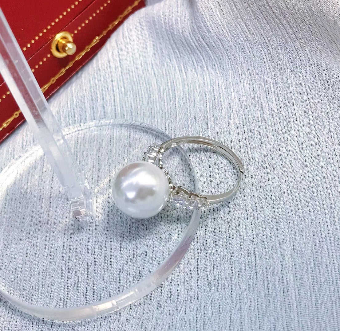 sterling silver S925 pearl ring setting  SDR046-054