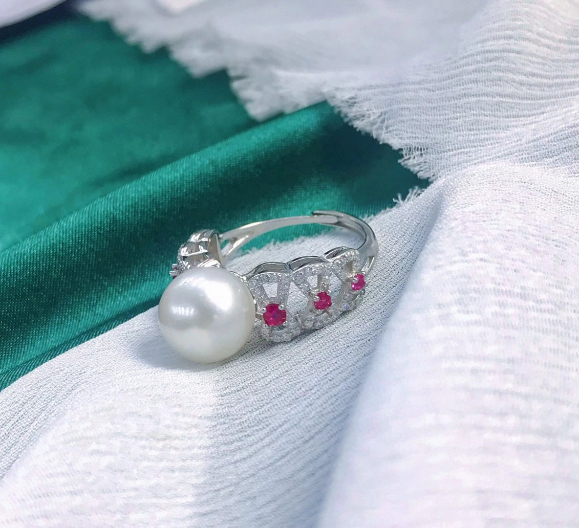 sterling silver S925 pearl ring setting  SDR064-072