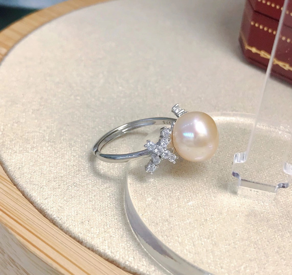 sterling silver S925 pearl ring setting  SDR073-081