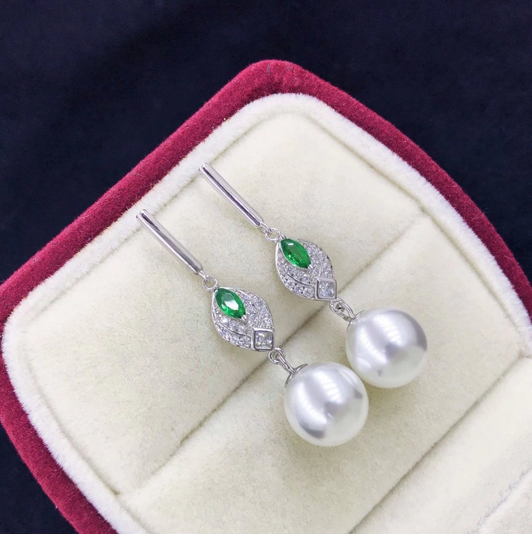 sterling silver S925 pearl earring setting  SDE010-018