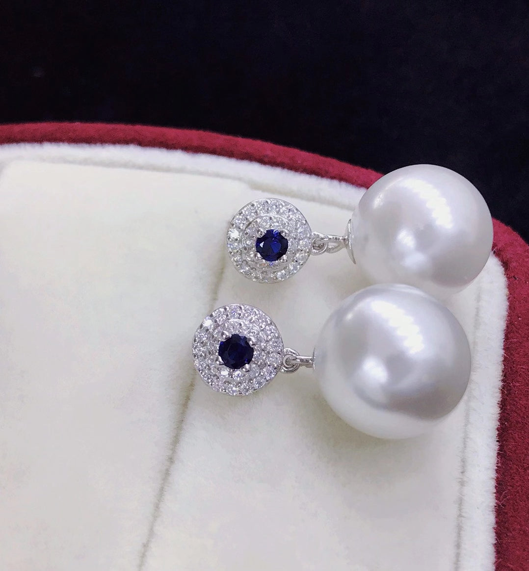 sterling silver S925 pearl earring setting  SDE010-018