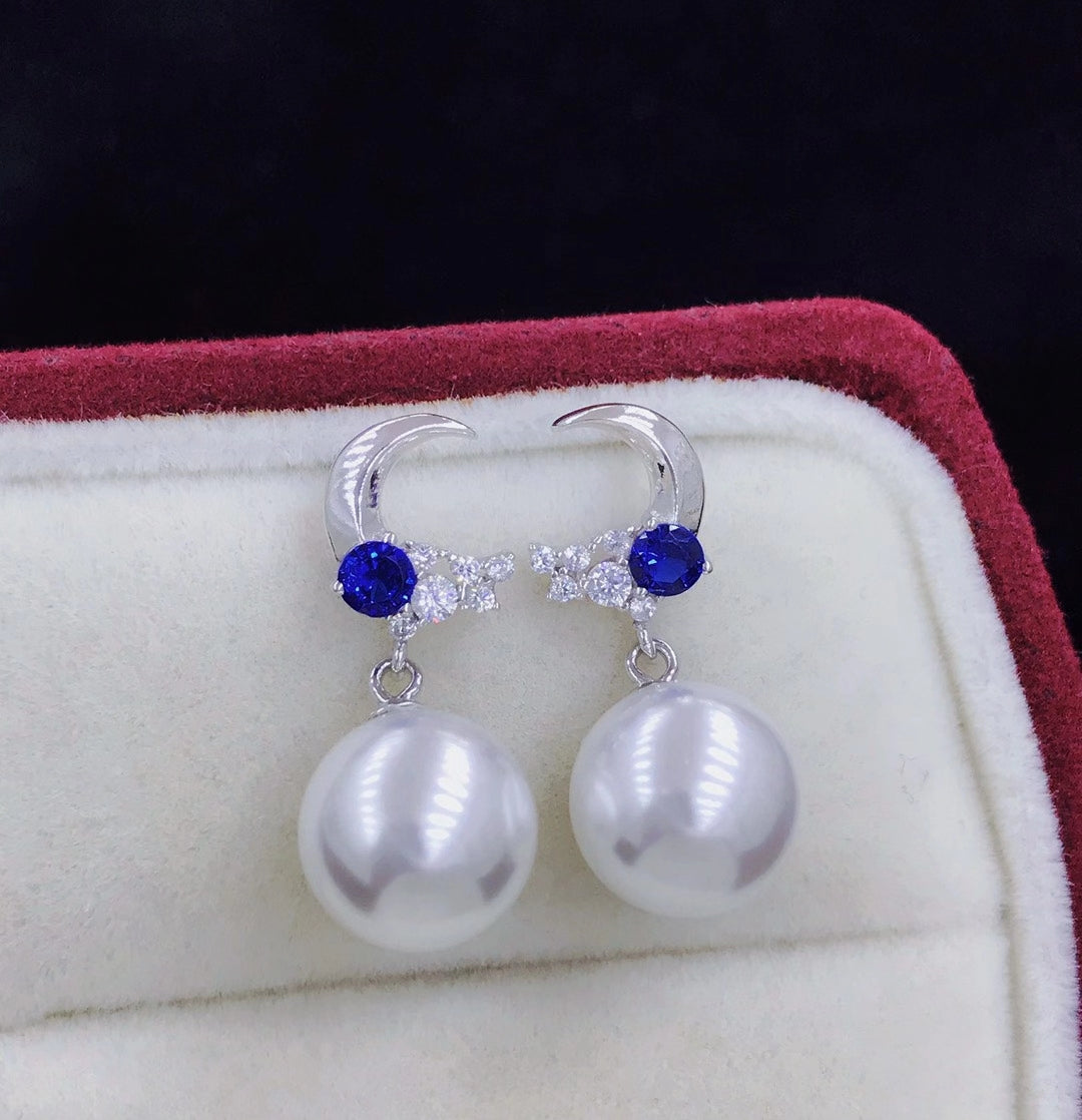 sterling silver S925 pearl earring setting  SDE010-018