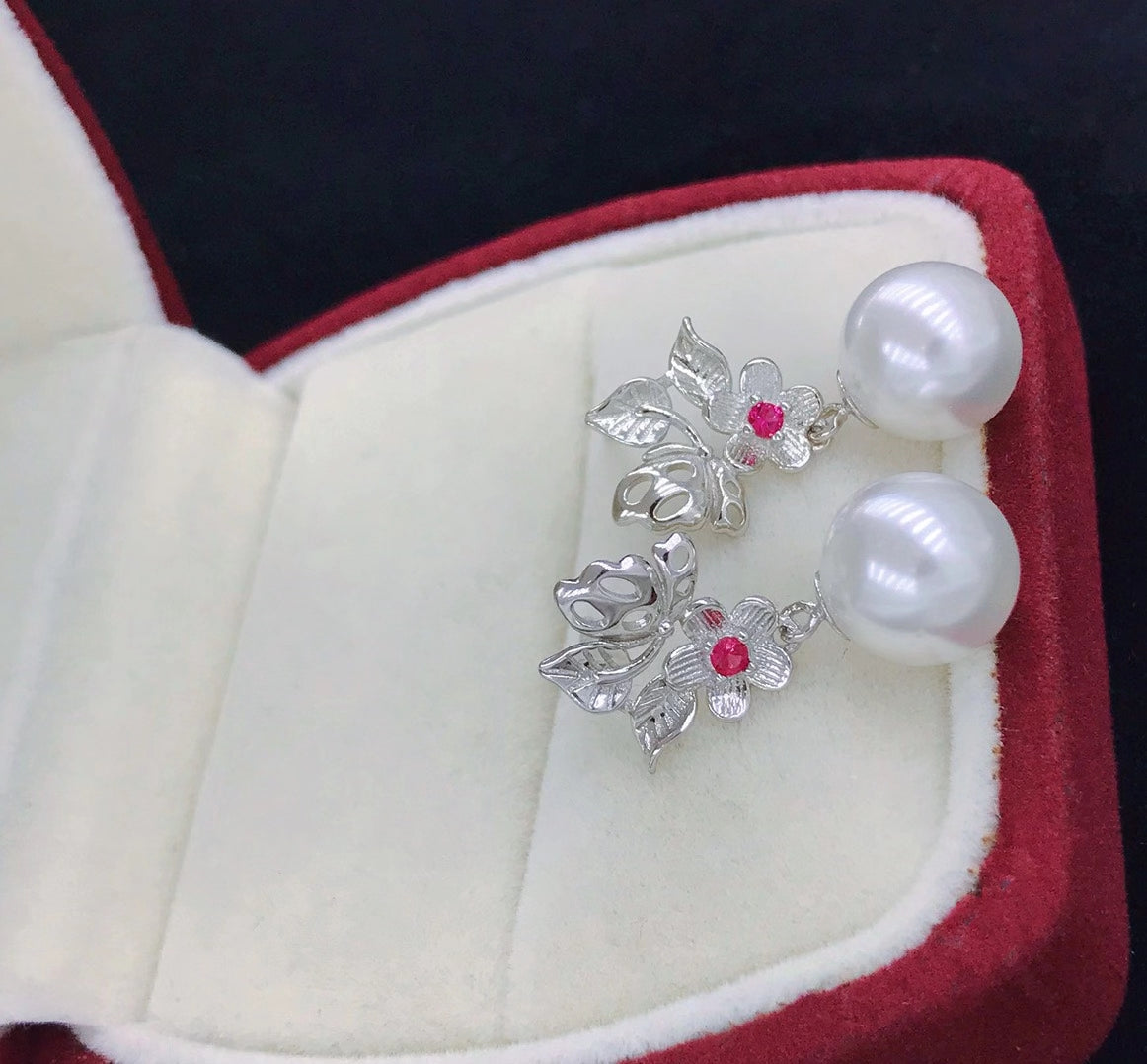 sterling silver S925 pearl earring setting  SDE010-018