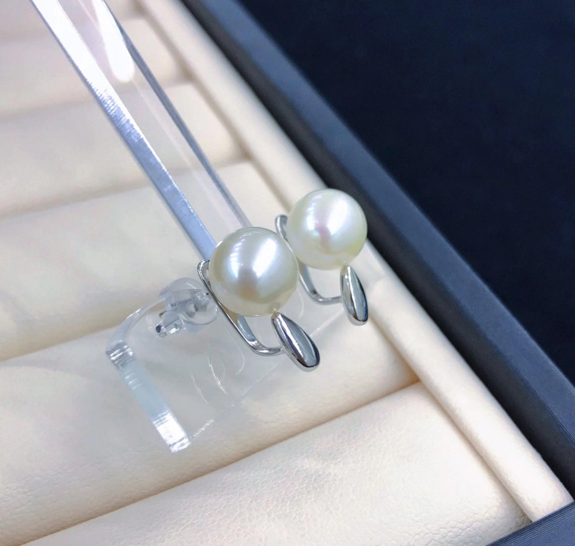 sterling silver S925 pearl earring setting  SDE046-054