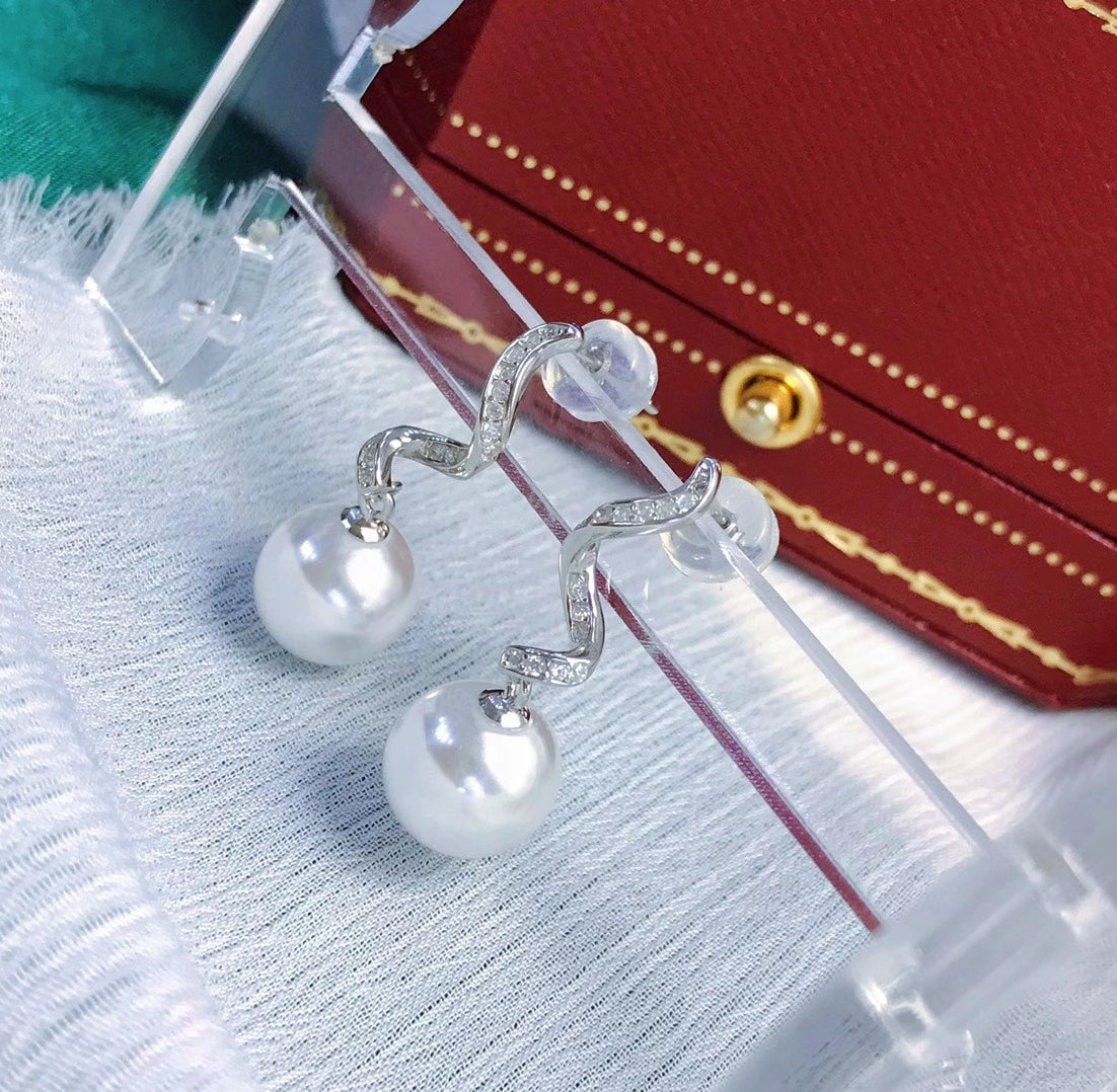 sterling silver S925 pearl earring setting  SDE091-099