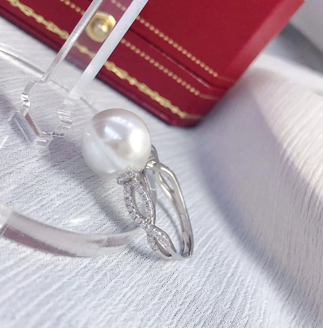 sterling silver S925 pearl ring setting  SDR100-108